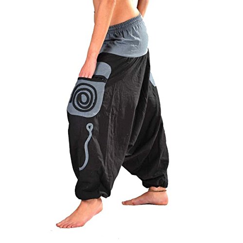 Haremshose Pumphose Aladinhose Pluderhose Yoga Goa Sarouel Baggy Aladin Freizeithose Simandra Damen - 2