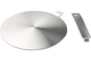 RUNZI Induction Hob Heat Diffuser Ring Plate,Induction Adapter Plate with Separable Handle (14CM)