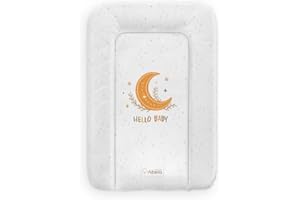 Albero Mio Wickelauflage 50 x 70 cm abwachbar Baby Wickelmatte Kommode Weiche Wickeltischauflage Folie PVC ÖKO-TEХ-zertifiziert (Hello Baby)