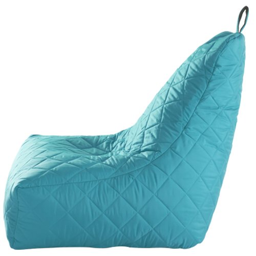 Fun!ture Quilted Bean Bag Gamer Waterproof Gaming Arm Chair Recliner, Aqua Blue
