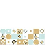 Laroom 14167 - Alfombra vinílica de cocina baldosas desierto 140 cm, color verde, marrón