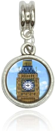 Big Ben Clock Tower London England Euro European Italian Style Bracelet Bead Charm