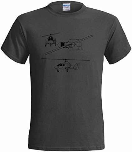 Pinchos GBA Hawk 4 Gyrocopter Blueprint Mens T Shirt GROEN Helicopter