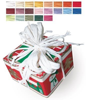 Geschenkband Bast, weiss - 2