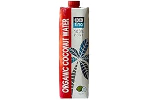 Cocofina Organic 100% Natural Pure Unsweetened Coconut Water 1L (Pack of 12)