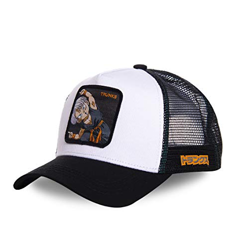 Cappellino Collabs Dragon Ball Z Trunks Trucker Bianco OSFA (formato misura qualsiasi)