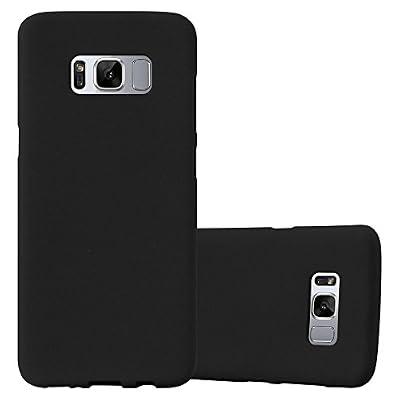 Cadorabo Coque pour Samsung Galaxy S8 en Frost Noir – Housse Protection Souple en Silicone TPU avec Anti–Choc et Anti–Rayures – Ultra Slim Fin Gel Case Cover Bumper