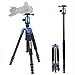 Produktbild Zomei Z818 Kamera Stativ Fotostativ leichtes tragbares Aluminium Professionelle reisestativ mit schnellwechselplatte kugelkopf und Tragetasche für Canon Sony Nikon DSLR Kameras(blau)