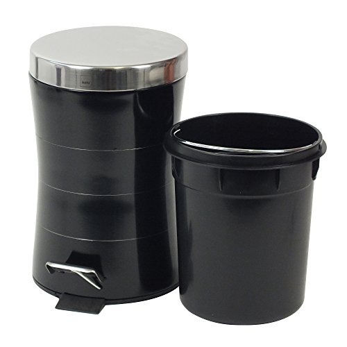 KELA 21561, Kosmetikeimer 3 l, Edelstahl 18/10, Imara, Schwarz - 3