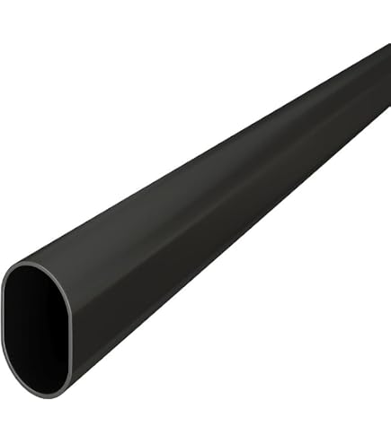 Gedotec Support Tringle à Vêtements Ovale – Aluminium Massif Argent Mat – Fixation Murale Pour Barre D'Armoire 30x14mm – 1 Pièce