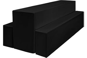 Lumaycens 1 Pack Bierbank Hussen & Biertisch Husse 3er-Set, 220 x 70 x 80 cm in Bierzeltgarnitur, Biertischhusse Premium für 70 cm Blickdicht waschbar Tisch für Outdoor-Bankette (Schwarz)
