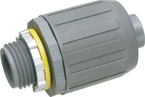 Arlington NMLT10-5 SNAP2IT Straight Connector for Liquid-Tight Conduit, Push-On Installation, 1-Inch, Non-Metallic, 5-Pack