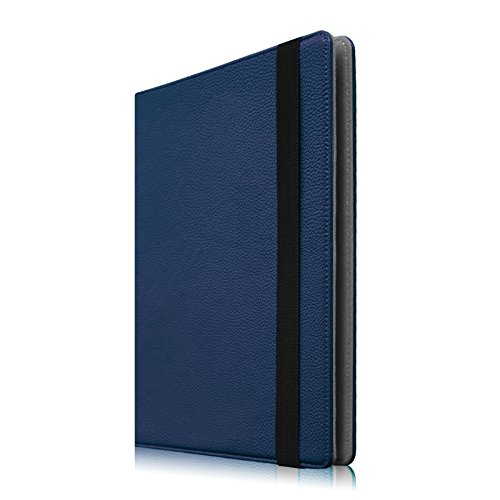 Fintie Deutsche Tastatur Keyboard Hülle Case für Universales 9-10 Zoll Android Tablet, Hochwertiges Kunstleder Folio Tasche Schutzhülle Cover mit Deutsche Abnehmbare Bluetooth-Tastatur für Samsung Galaxy Tab 3 10.1 / Galaxy Note 10.1 2014 Edition, Medion Lifetab X10302 X10301, ACEPAD A96 10 Zoll (9.6″), Artizlee 10 Zoll (10.1″) Tablet, ACEPAD A101 / A121, XIDO Z120 / X111 / X110 10.1″, Lenovo TAB 2 A10-70 / A10-30, Lenovo ab 3 10 Plus und Andere Android Tablet PC, Marineblau - 7