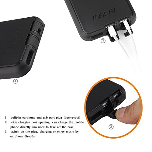 iPhone 5s/SE Case with Built-in Screen Protector, Full Protection [Black] w/ [Belt Clip] Kickstand, Heavy Duty Tough Shockproof Hybrid Hard Cover for Apple iPhone SE / 5 / 5S