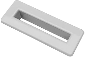 CORSO BATHROOMS White Sink Overflow Cover | Basin Sink Hole Cover Square | White Finish | Rectangle Overflow Cover | Basin Trim for Bathroom Sink Toilet Wash Basin (White)