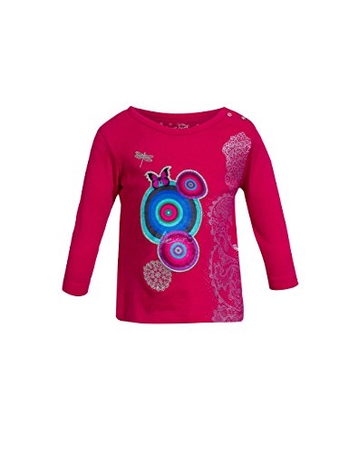 Desigual Baby-Girls Rocio Long Sleeve T-Shirt, Pink (Fuchsia Rose), 3-6 Months (Manufacturer Size:6)
