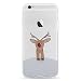 Produktbild iPhone 6 Hülle, JAMMYLIZARD Transparentes Gel Weihnachts-Sketch Back Cover aus Silikon für iPhone 6 / 6s 4.7", RUDOLF