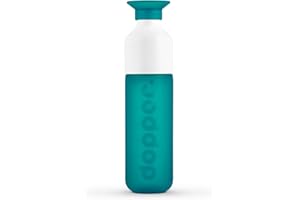 Dopper Original Bouteille d'eau 450ml Bleu Sarcelle - Bouteille étanche, réutilisable, mince, légère - idéale pour le sport, le fitness, l'école, les activités en plein air et le bureau