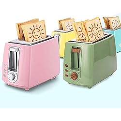 Aegilmc Pain Smile pour Grille-Pain 2 tranches, Grille-Pain à 2 tranches, Taille 750 de 750W avec Omelette,Yellow