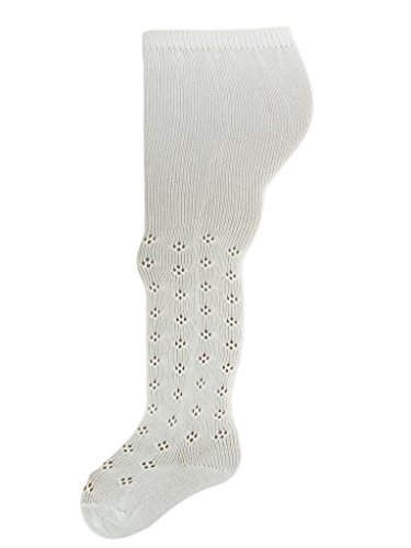 4 Pairs of Baby Girls' White Cotton Pelerine Tights (Newborn) - UK Made by SocksAndTights