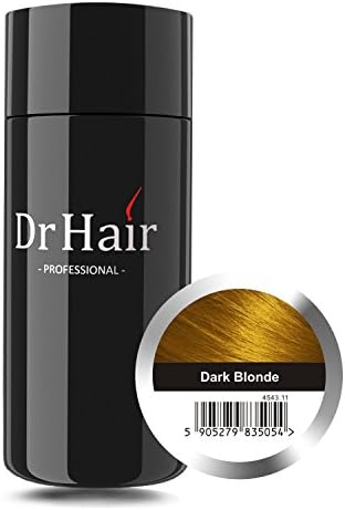 Hair Fibers by Dr Hair Dark Blonde 1.05oz – Revolutionary Nanotechnology for Instant Hair Thickening – Simple Application of Natural Hair Building Fibers