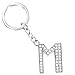 Produktbild OSYARD Schlüsselanhänger,Keychain,Keyring,Schlüsselring,A-Z Initialen Brief Schlüsselbund Glänzend Silber Schlüssel Ring Taschen Rucksäcke Anhänger Zubehör