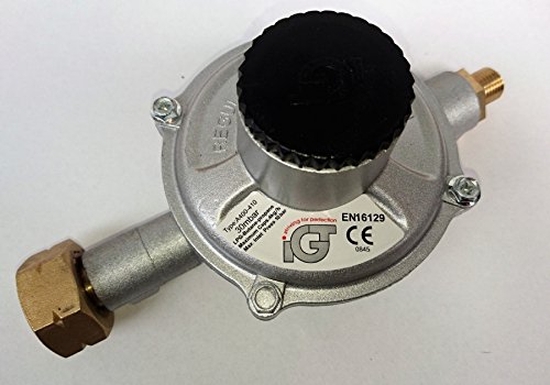 Propan Gasdruckregler Hohe Kapazität 30 mbar, 4 KG/h Flasche Anschluss und 1/4 Zoll links Gewinde Ausgang