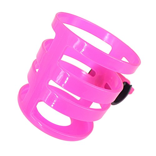 angju Portavasos universal para cochecitos, cochecitos, bicicletas y cochecitos, soporte para bebidas, bolsa para botellas, Rosa, 8*7.5cm