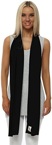 A Postcard From Brighton Plain Black Jersey Scarf
