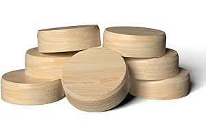 Heimatspäne Querholzplättchen Fichte [50 Stück - Ø30mm] - Konusplättchen aus natürlichen Fichtenholz unbehandelt, Querholzdübel zum Ausbessern von Astlöchern