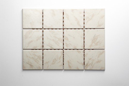 Preisvergleich Produktbild Keramikmosaik beige marmoriert 10x10x0,6cm