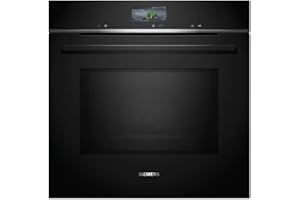Siemens HM736GAB1, iQ700 Smarter Einbau-Backofen mit Mikrowellenfunktion, 60 x 60 cm, Made in Germany, 800 W, Schwarz, ecoClean & humidClean Selbstreinigung, Air Fry, cookControl, Farb-Touchscreen