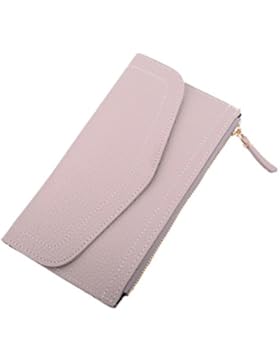 Fuibo Frauen Art- und Weiselederner Mappen Geldbeutel Dame Long Handtaschen-Beutel Reißverschluss Kupplungs