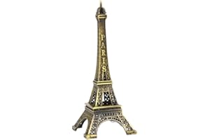 Zhhuoc 1Pc Gold Eiffel Tower Statue - Mini Artificial Metal Decorative Paris Eiffel Tower Figure - Table Decoration Collectible Home Decorative Accessories