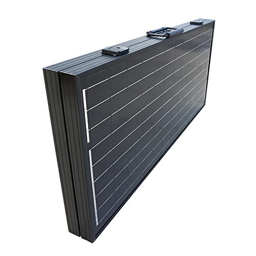 ECO-WORTHY 12 Volt 120 Watt Tragbarer, faltbarer Monokristallines Solar-Koffer mit schwarzem Rahmen - 4