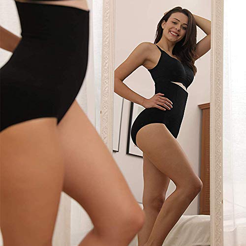 Mutandine Modellanti Vita Alta Invisibili: Fascia Dimagrante Donna Per Controllo Pancia E Glutei, Postparto, Senza Cuciture, Beige