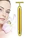 24K Golden Pulse Roller - T Shape Electric Anti-aging Pulse Skin Care - Facial Skin Tightening Roller Massager - Face-lift Firming Electric Vibration Massager - Anti Wrinkles Eliminate Dark Beauty Bar