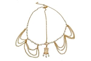 MenYiYDS Boho Wedding Hair Accessories Headpieces Coins Bridal Jewelry with Pendant Birthday Flower Headband Balls Goddess Holiday Prom Wedding Headpieces for Women and Girls