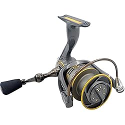 Dinglong Carrete giratorio de pesca, RYOBI SLAM, cuerpo de aluminio, portátil, telescópico, ultra suave, 6 + 1 BB, agua salada o agua dulce, plata