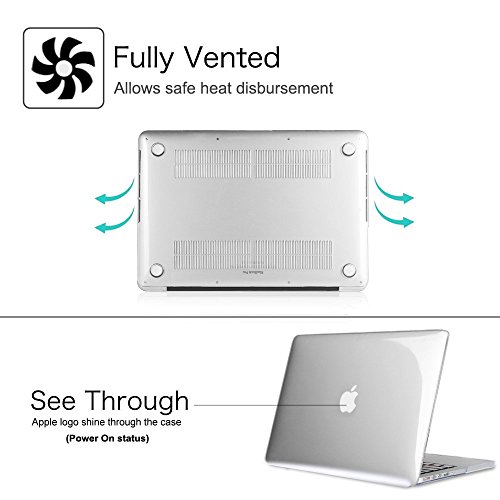Fintie MacBook Pro 13 Retina Hülle (NO CD-ROM Drive) – Ultra Slim Plastik Hartschale Schutzhülle Snap Case für Apple MacBook Pro 13.3 Zoll mit Retina Display (A1502 / A1425), Crystal Clear - 5