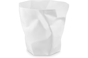 Essey Design Papierkorb Bin Bin 14L – Mülleimer aus Kunststoff, weiß, ohne Deckel, Büro Papierkorb für Arbeitszimmer, Wohnzimmer & Homeoffice