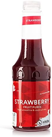 Chilla Strawberry Flavouring Syrup Mixer for Cocktails, Smoothies &amp; Desserts, 1L