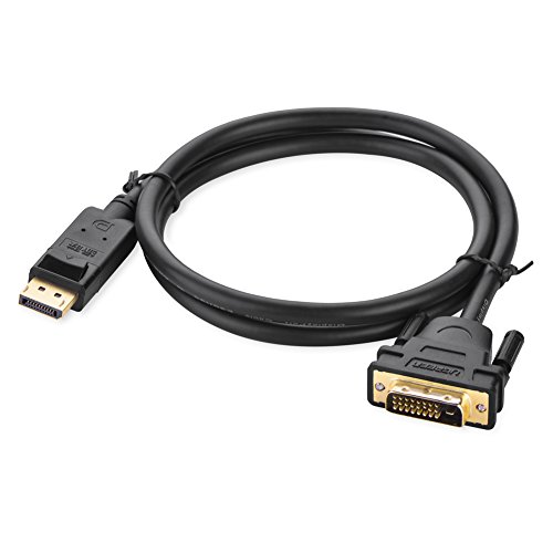 Displayport auf DVI Kabel UGREEN 3m DP Stecker auf DVI 24+1 Full HD 1080P mit 24K vergoldete Kontakte, Steckverriegelungen und Dreifach Schirmung für Grafikkarten,PC,Beamer und Monitor - 7