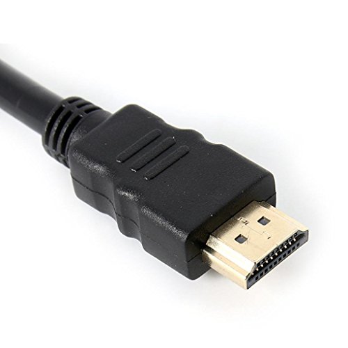 HDMI-Splitter Adapter – SODIAL(R) HDMI 1 bis 2 Doppeltraegersignal Adapter konvertiertes Video Kabel fuer TV HDTV (Schwarz) - 4