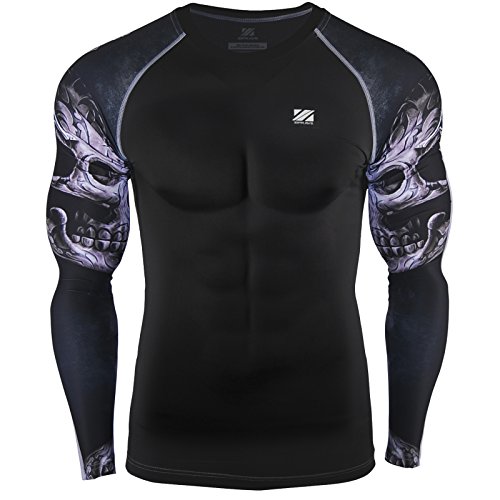 Zipravs Herren Damen Kompressionshirt Heat Gear Long Sleeve