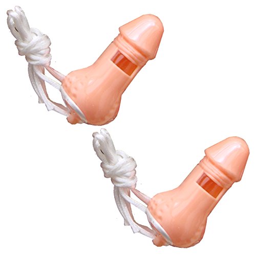 Preisvergleich Produktbild 2 x Penispfeifen Dildo Trillerpfeife Penis Pfeife Scherz Penispfeife Pfeiffe