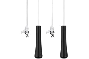 UYUYong 2Pcs Bathroom Light Pull Cord Black 5.8cm Pull Cord Handle Light Teardrop Pull Cord Extension with 150cm Cord Connector for Bathroom Toilet Light Ceiling Light Fan Switch - Black