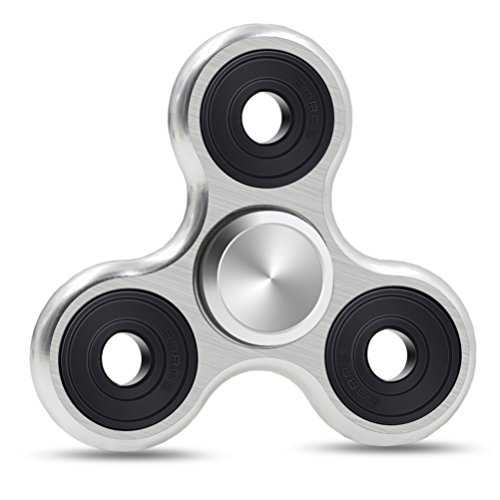 Hand Fidget Spinner Toy Ultra Durable Stainless Steel Bearing Anxiety Stress Relief Boredom Killing Time Toys (Silver) Hand Fidget Spinner Toy Ultra Durable Stainless Steel Bearing Anxiety Stress Relief Boredom Killing Time Toys (Silver)