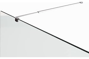Moments of Glass Barra estabilizadora/barandilla para Paredes de Ducha de Vidrio y estabilizador de Walk in es Extensible de 73 a 121 cm. Espesor de Vidrio hasta 10mm - 23M