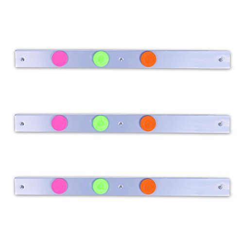 3x Magnetstreifen in silber Memoboard inkl. 9 Magnete 53x4 und Befestigungsmaterial